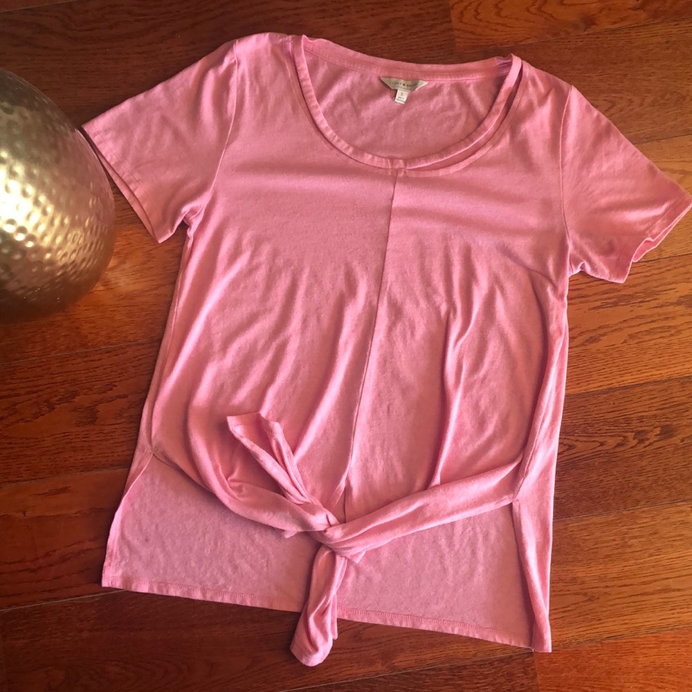Lucky Brand Tie Front Tee - Picture 2 of 8